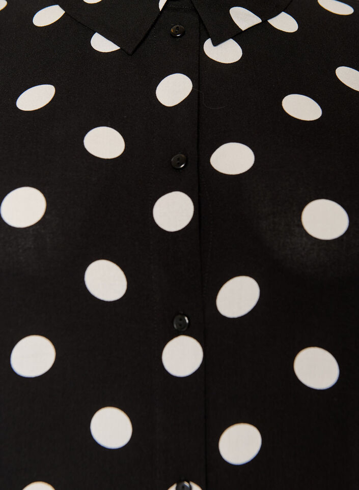 Loose fit lang skjorte i viskose, Vanilje, Packshot image number 2