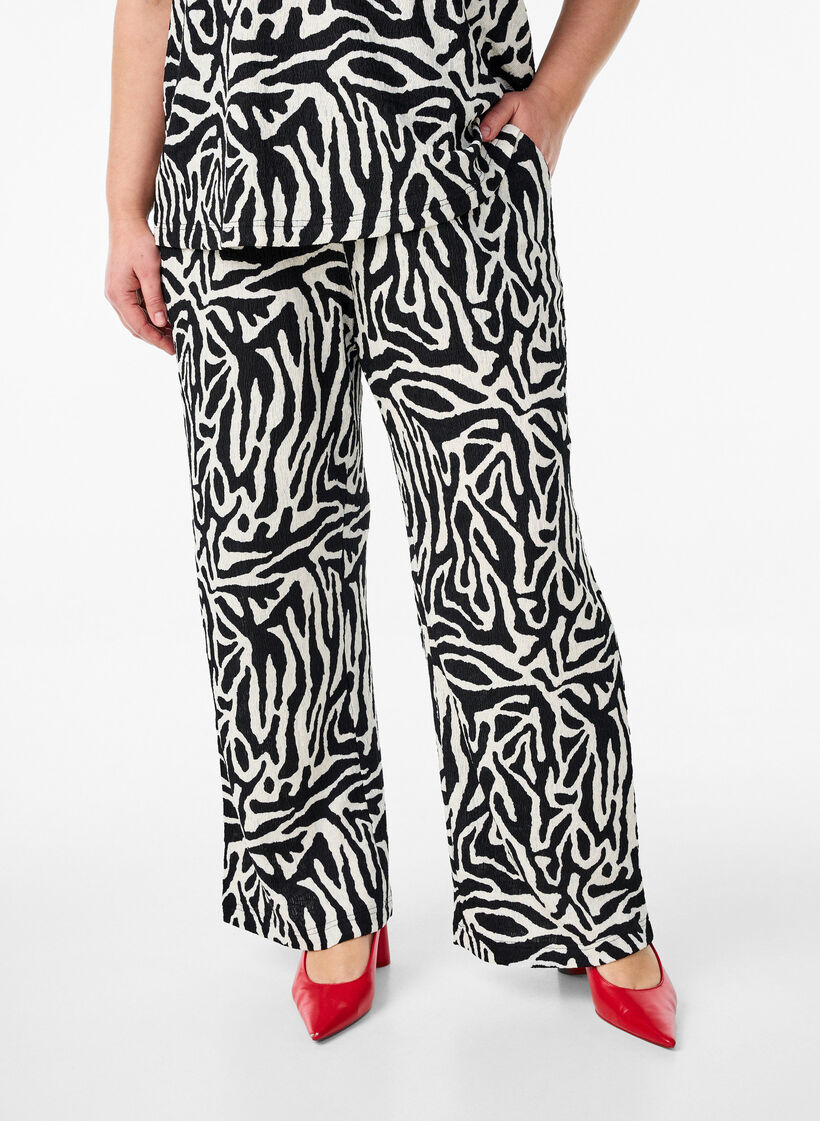 Bukser med sebramønster, Black w. White Zebra, Model