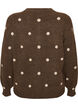 Cardigan med et prikkete m&oslash;nster, Brun, Packshot image number 1