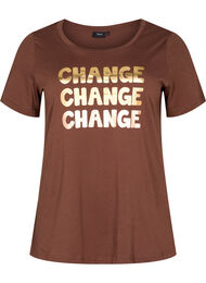 T-skjorte i bomull med korte ermer, Chestnut Change