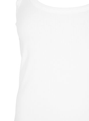 BH med en rund hals i bomull, B. White/Upper Font, Packshot image number 2