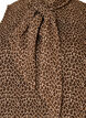 Midikjole i chiffon med leopardtrykk og et knytebelte, Brun, Packshot image number 2