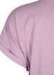 Kortermet T-skjorte i bomullsblanding, Lilla, Packshot image number 3