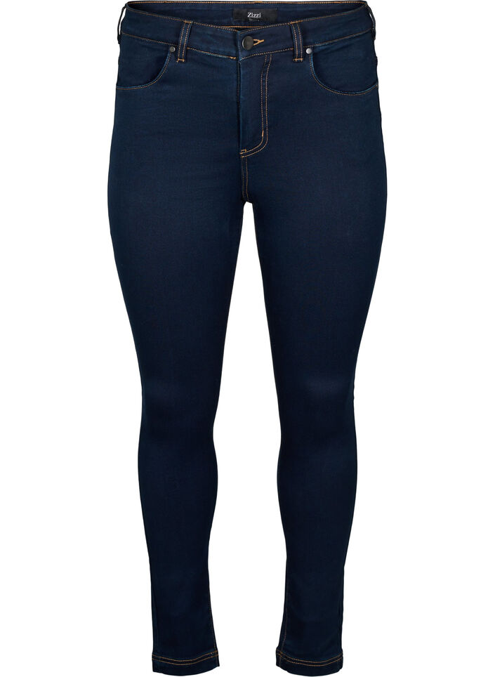 Super slim Amy jeans med h&oslash;yt liv, Unwashed, Packshot image number 0