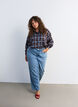 Rutete skjorte med Loose fit, Brun, Model image number 3