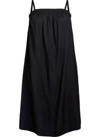 Midi slip-kjole i viskose, Svart Midi slip-kjole i viskose