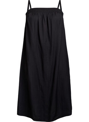 Zizzi Midi slip-kjole i viskose, Svart, Packshot image number 0