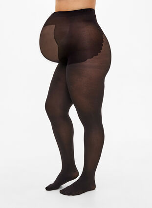 Strømpebukser til gravide i 60 denier, Black, Model image number 0