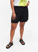 Shorts med løs passform i viskose, Black, Model image number 2