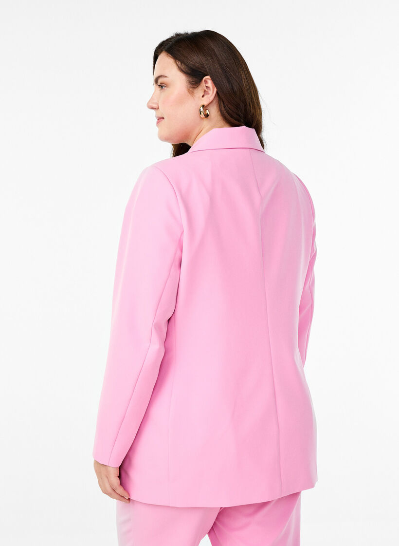 Klassisk blazer med knappelukking, Rosa, Model image number 2