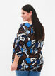 Viskose bluse med print og smock, Zafia AOP, Model image number 1