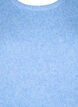 Langermet strikket genser med ull og rund hals, Della R. Blue Mel., Packshot image number 2