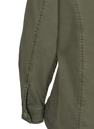 Kort jakke i bomull, Army Green, Packshot image number 3