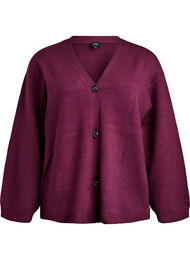Cardigan med v-hals og vide ermer, Fig