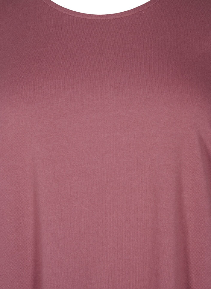 Ballongkjole i bomull med lommer, Rosa, Packshot image number 2