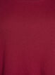 Ribbestrikket jerseybluse med korte ermer, M&oslash;rk Bordeaux, Packshot image number 2