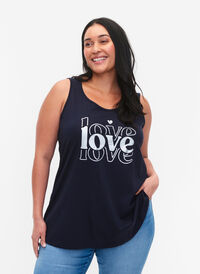 Bomullstopp med A-form, Night Sky Love, Model