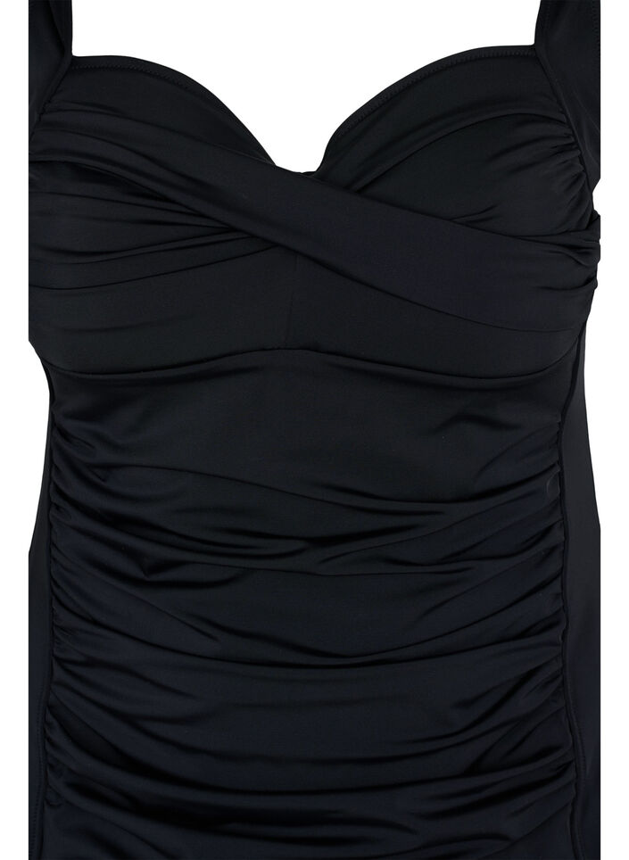 Tankini med draperinger, Svart, Packshot image number 2