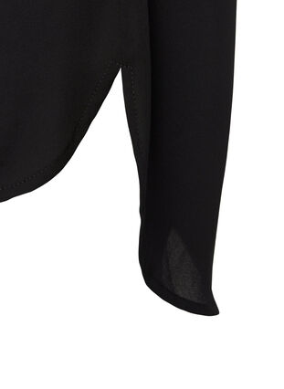 Bluse med kryssdetaljer på baksiden, Black, Packshot image number 3