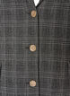 Kort blazer med rutete m&oslash;nster, Gr&aring;, Packshot image number 2