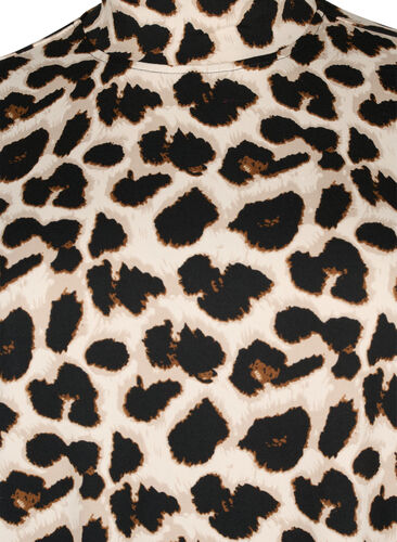 FLASH - Kjole med lange ermer og turtleneck, Leopard AOP, Packshot image number 2