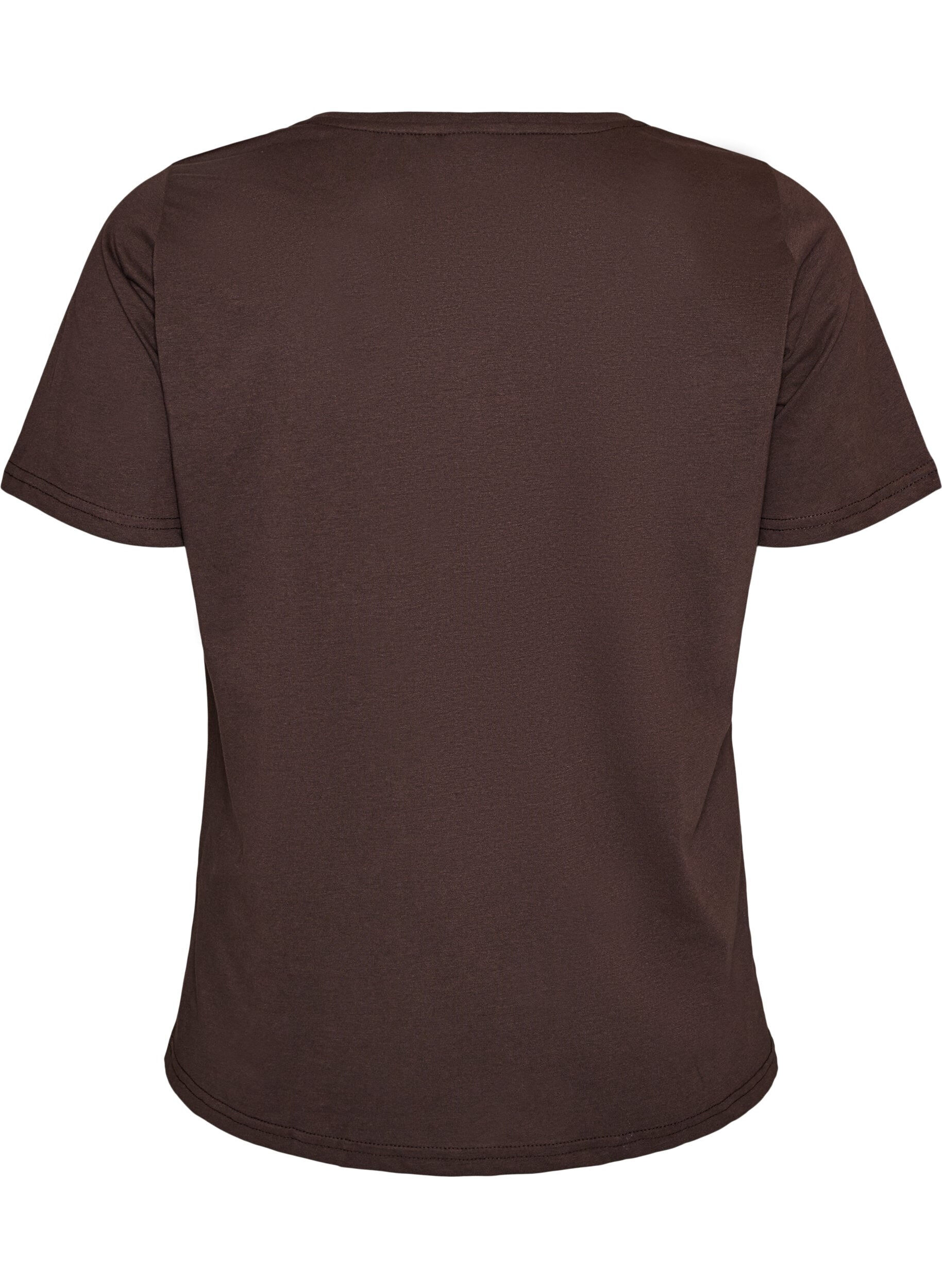ZizziT-skjorte med trykk, Brun, Packshot image number 1