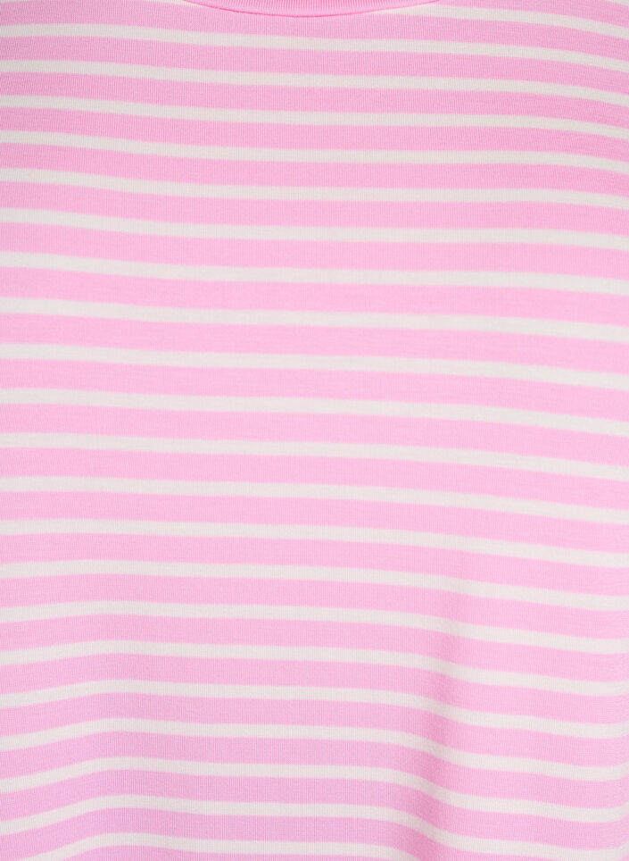 T-skjorte med TENCEL&trade; Lyocell og striper, Rosa, Packshot image number 2