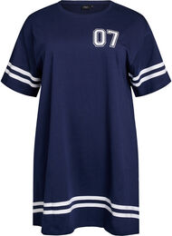 Kort T-skjortekjole med sporty detaljer, Navy B. w. Marseille