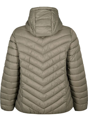 Zizzi Lett jakke med hette, Brun, Packshot image number 1