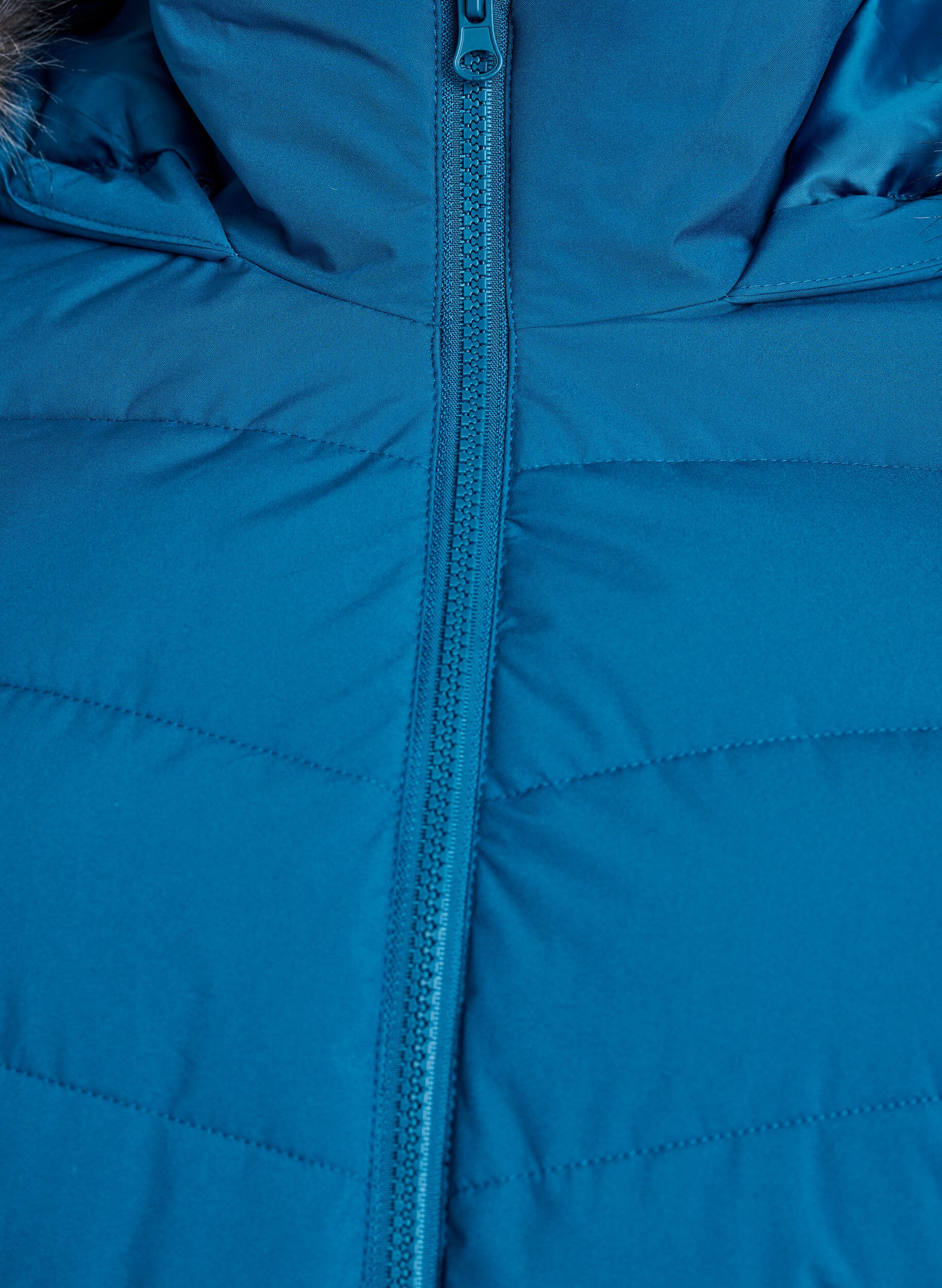 ZizziKort boblejakke med hette, Bl&aring;, Packshot image number 2