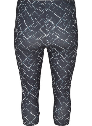 3/4-leggings med mønster, Grey Graphic AOP, Packshot image number 1