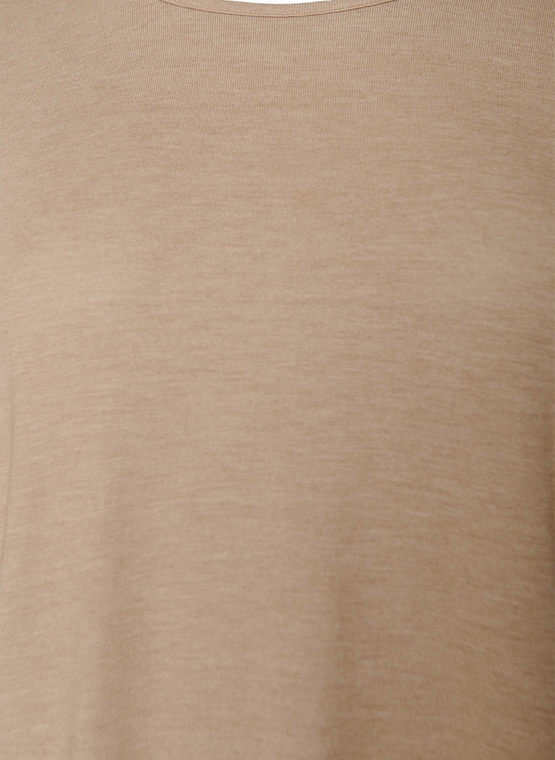 Zizzi Jersey bluse med 3/4 ermer, Beige, Packshot image number 2