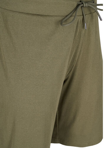 Løse shorts med en ribbet struktur, Ivy Green, Packshot image number 2