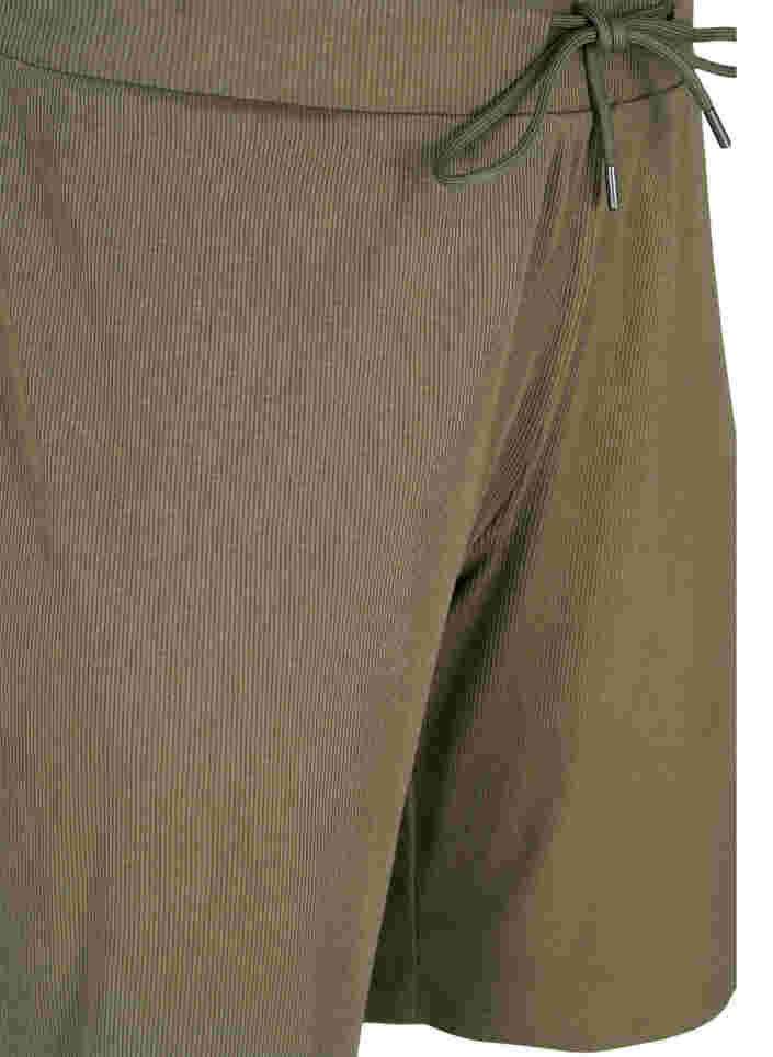 Løse shorts med en ribbet struktur, Ivy Green, Packshot image number 2