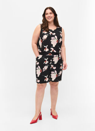 Topp uten ermer med mønster, Big Flower AOP, Model image number 2