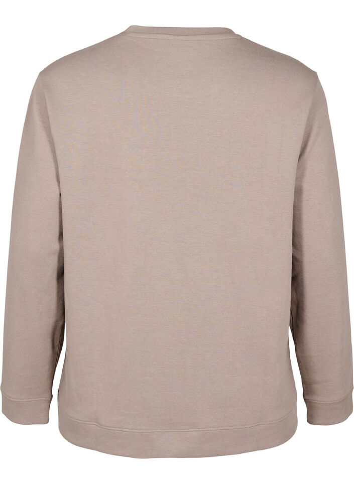 FLASH - Genser med crewneck, Beige, Packshot image number 1