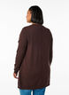 Lang, strikket cardigan i en viskoseblanding, Brun, Model image number 2