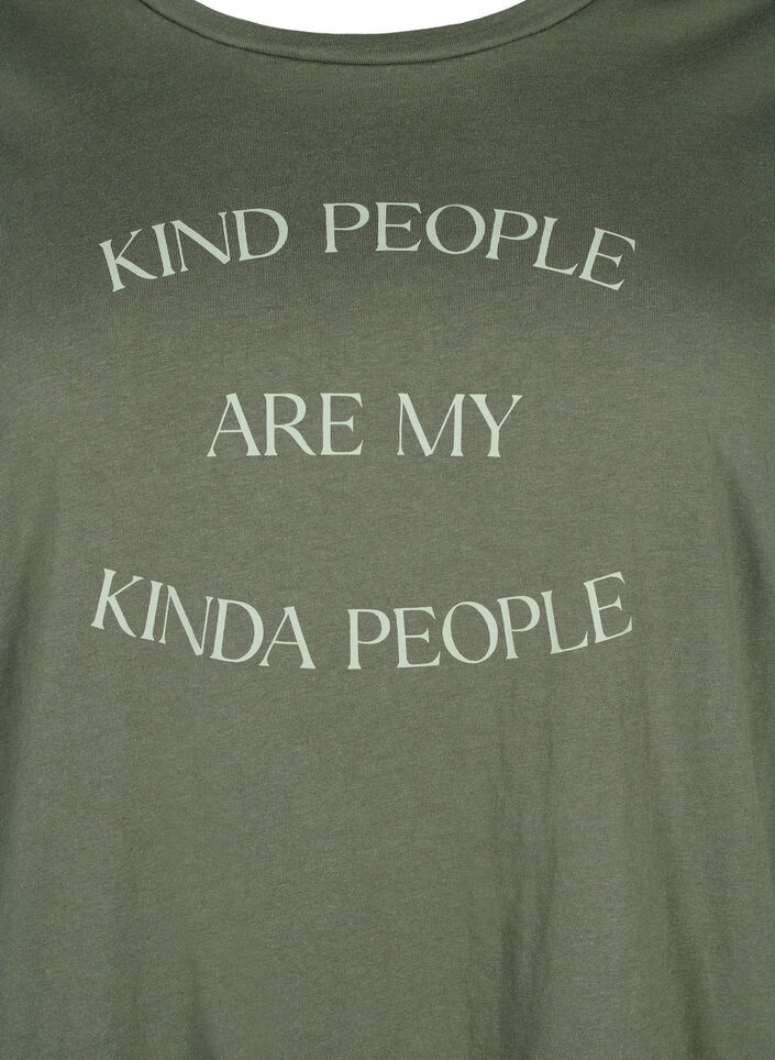 T-skjorte med motiv, Thyme w. Kind People, Packshot image number 2
