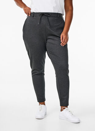 Zizzi Croppede Maddison-bukser, Grå, Model image number 2