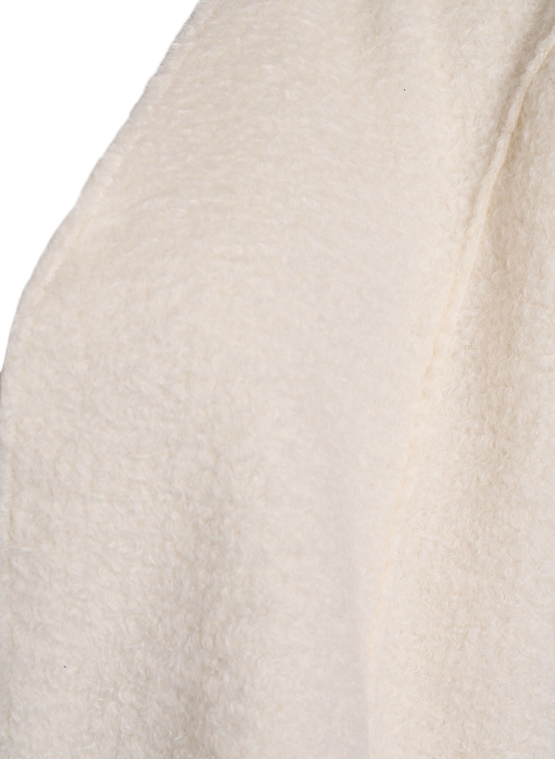 Zizzi Loose fit cardigan med lommer, Vanilje, Packshot image number 2
