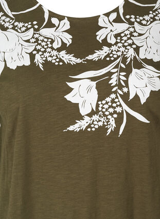 T-skjorte med trykk, Ivy green w. White, Packshot image number 2
