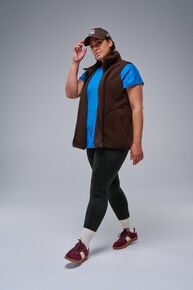 Brun vest med glidelås,  Brun vest med glidelås, , Model