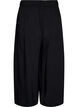 Culottes i viskose med h&oslash;y midje og vide ben, Svart, Packshot image number 1