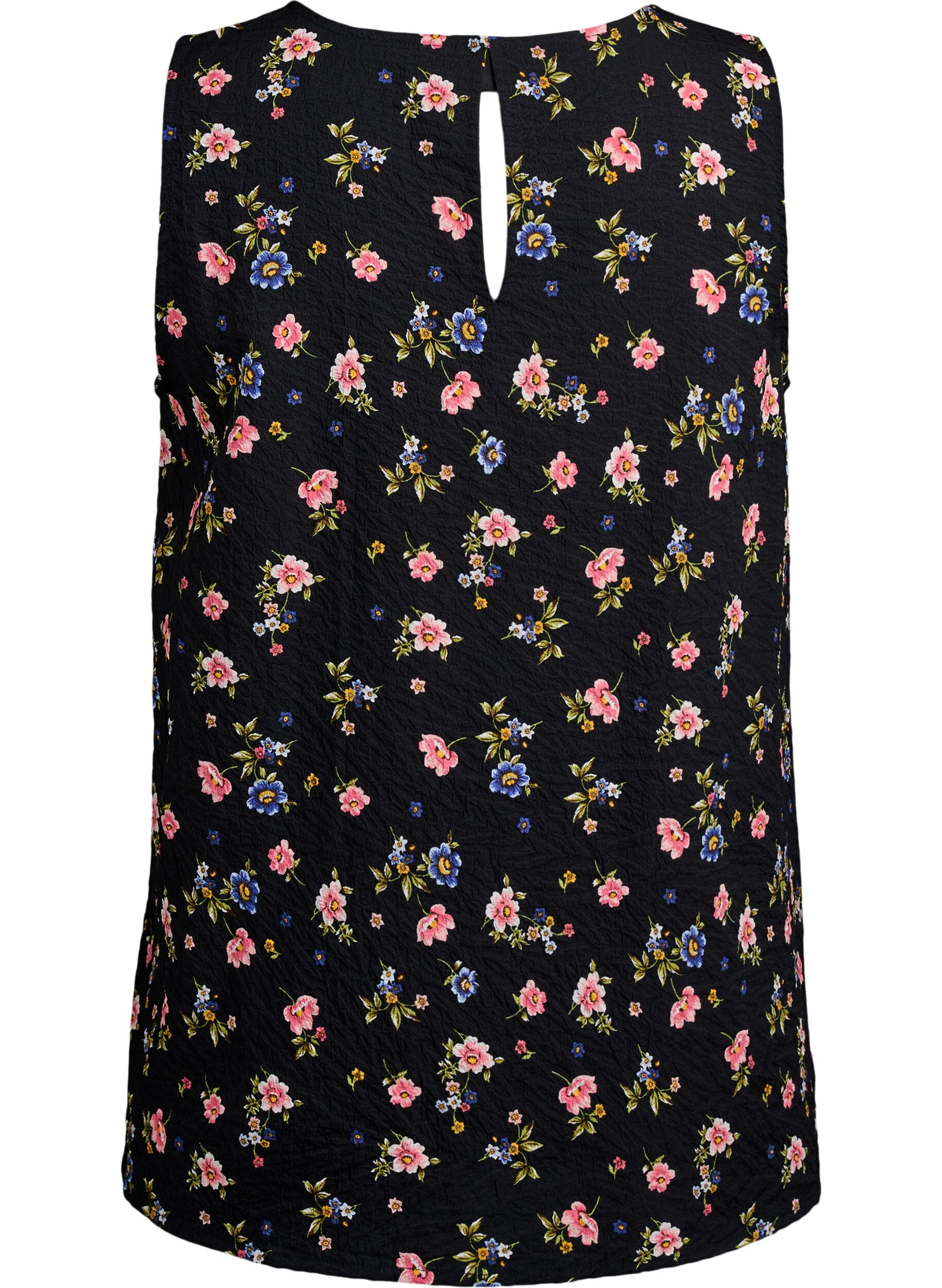 ZizziErmel&oslash;s topp med tekstur, Svart, Packshot image number 1