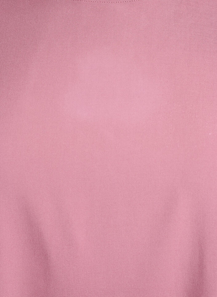 Vevet bluse med korte ermer og rund hals, Rosa, Packshot image number 2
