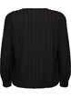 Jerseybluse med struktur og ballongsilhuett, Svart, Packshot image number 1