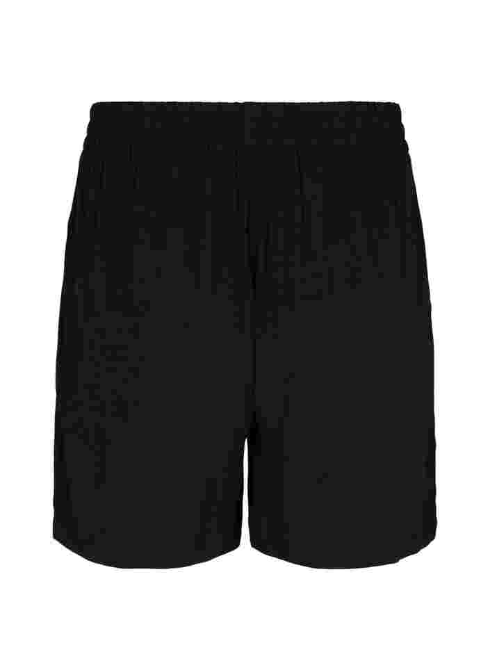 Løstsittende shorts med blomstermønster, Black, Packshot image number 1