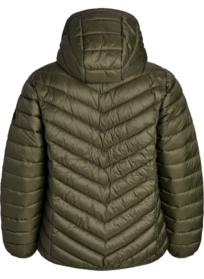 Lett jakke med hette, Gr&oslash;nn, Packshot image number 1