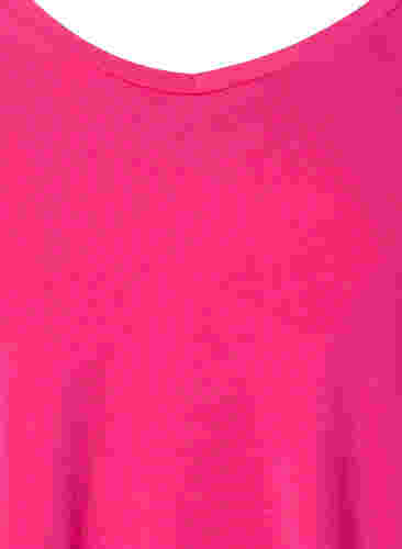 Ensfarget basis T-skjorte i bomull, Beetroot Purple, Packshot image number 2