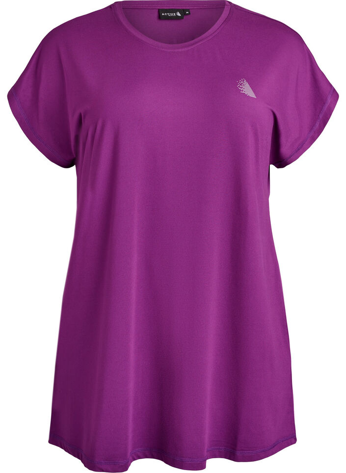 Lang treningst-skjorte, Lilla, Packshot image number 0